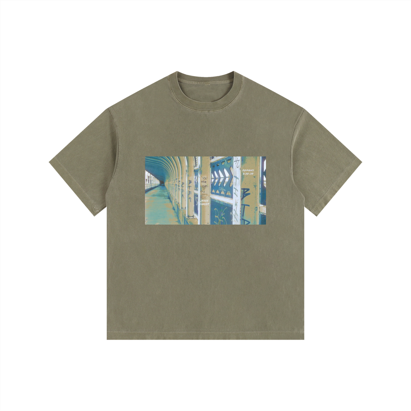 Love of God Big and Tall-Vintage Washed Oversized Cotton T-Shirt