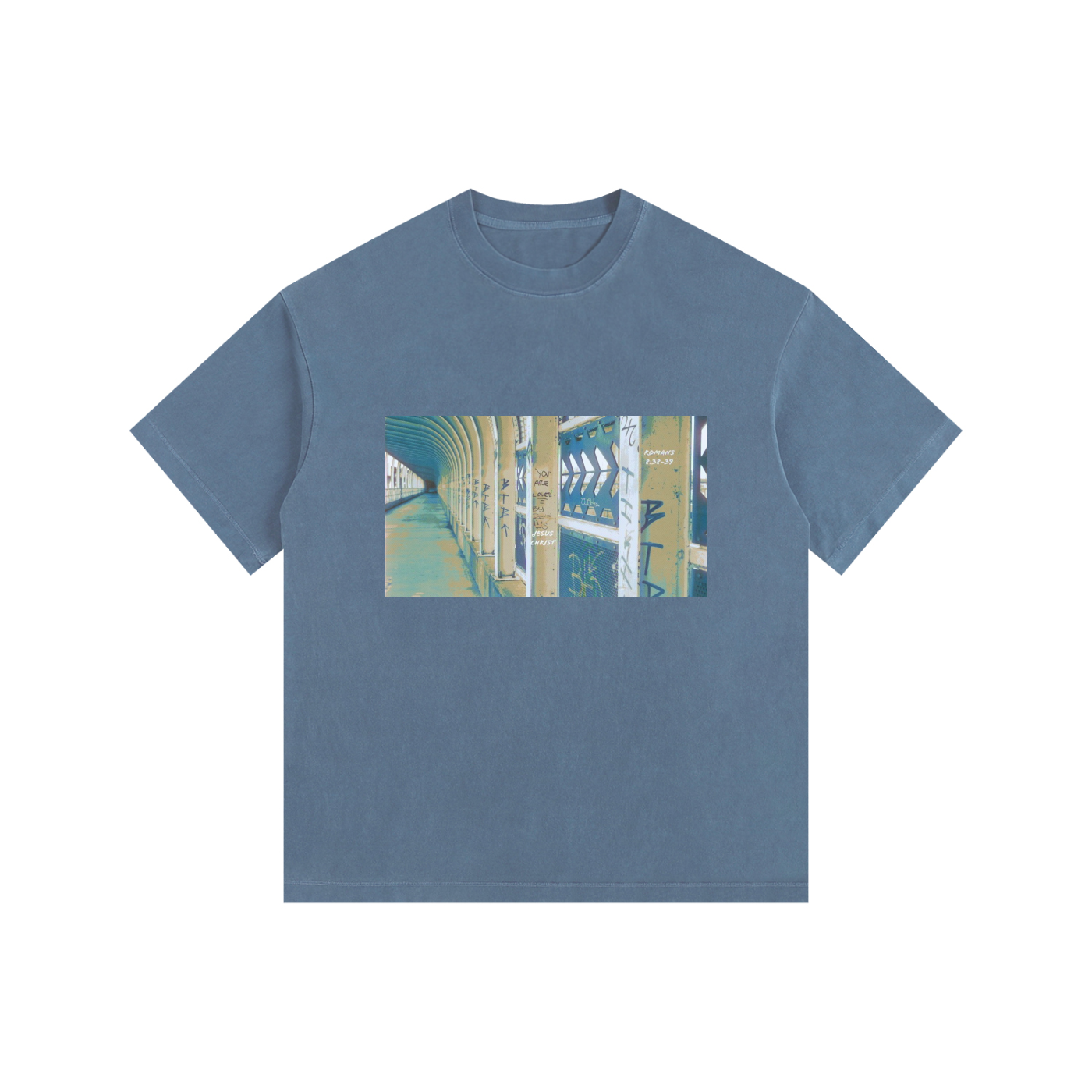 Love of God Big and Tall-Vintage Washed Oversized Cotton T-Shirt