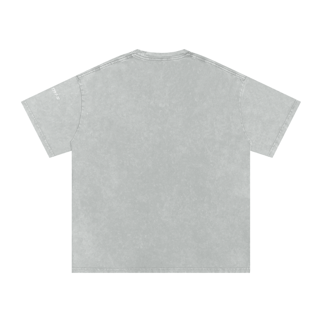 T-Town Tunnel-Snow Washed Oversized Cotton T-Shirt