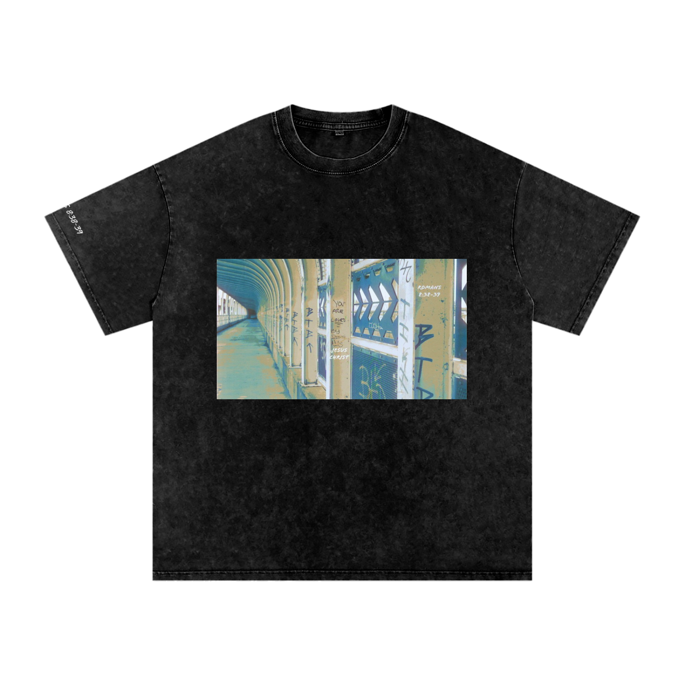 Loved by God-Snow Washed Oversized Cotton T-Shirt