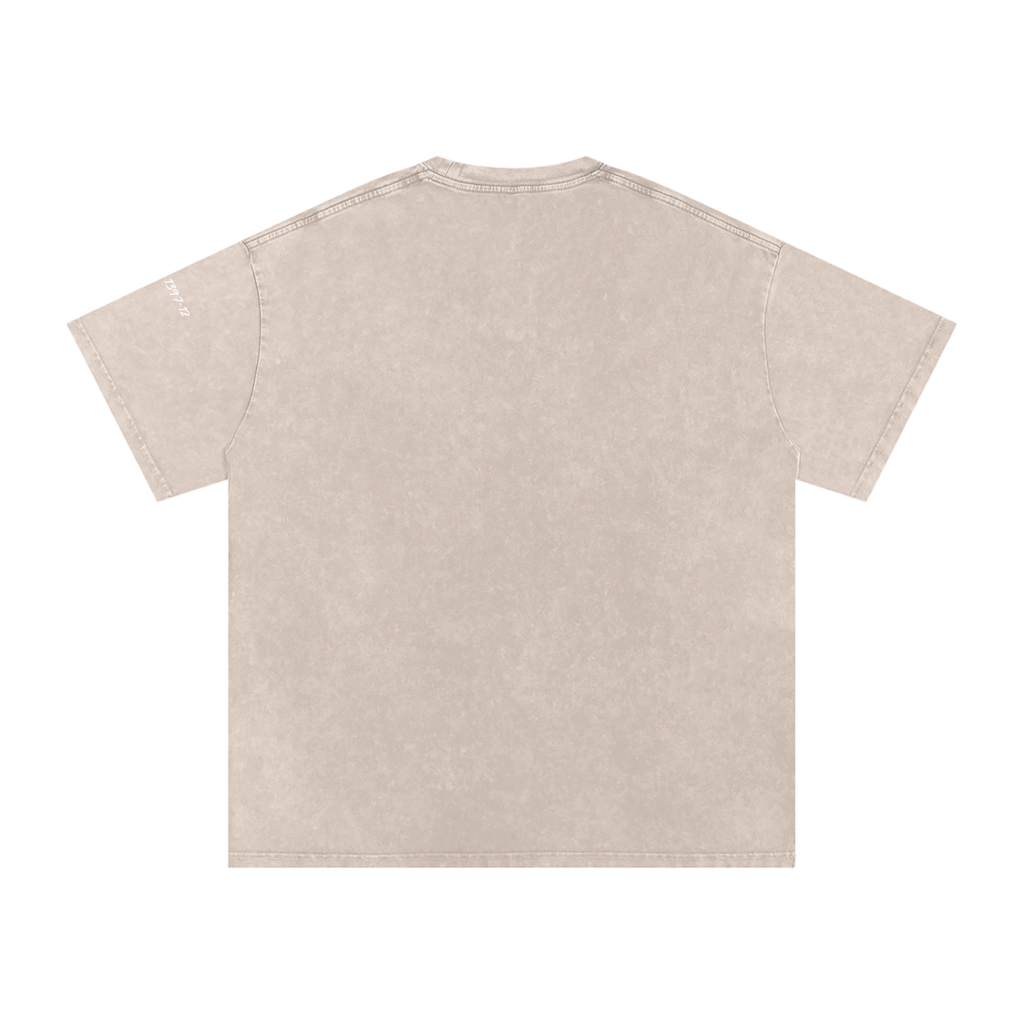 T-Town Tunnel-Snow Washed Oversized Cotton T-Shirt