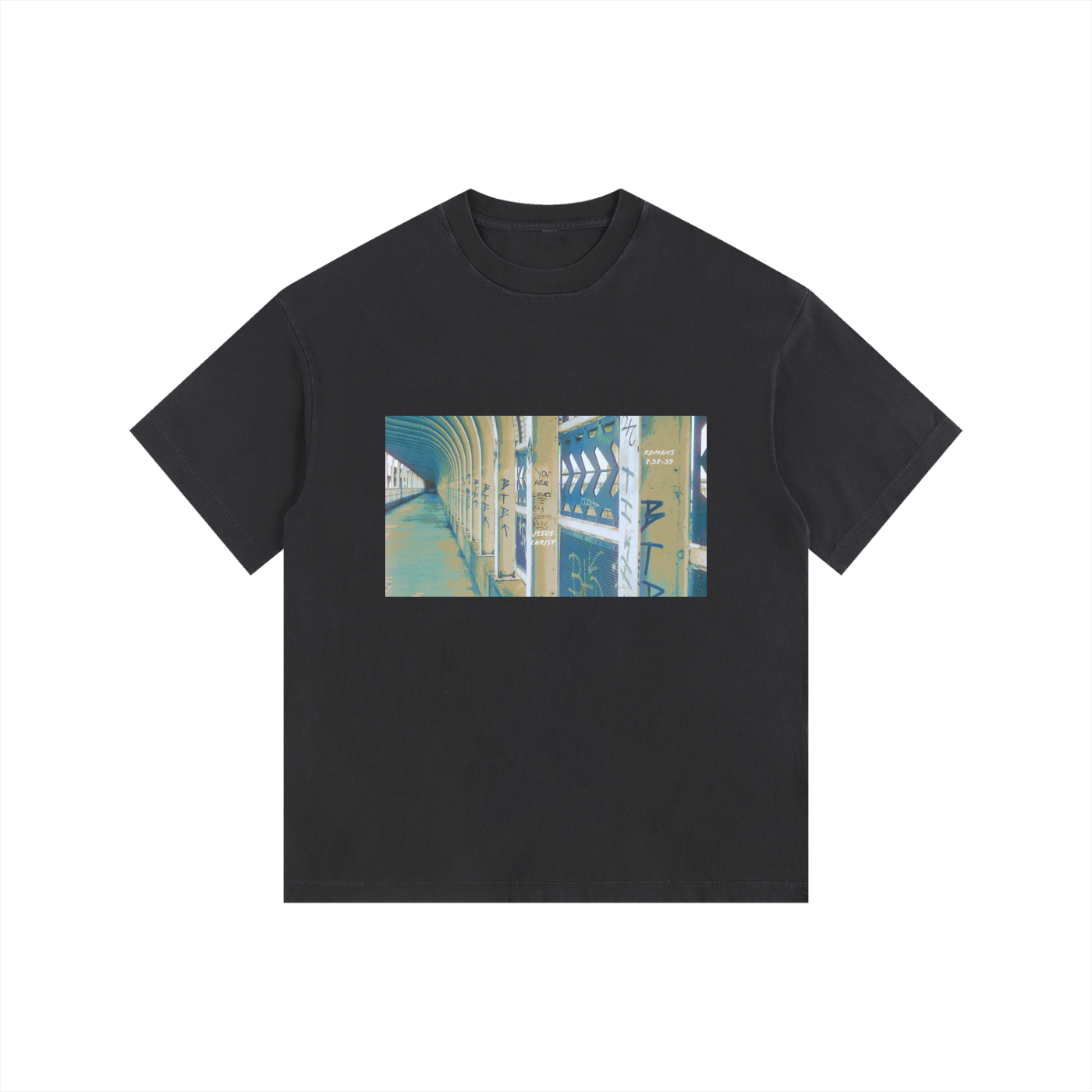 Love of God Big and Tall-Vintage Washed Oversized Cotton T-Shirt