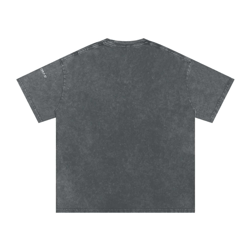 T-Town Tunnel-Snow Washed Oversized Cotton T-Shirt