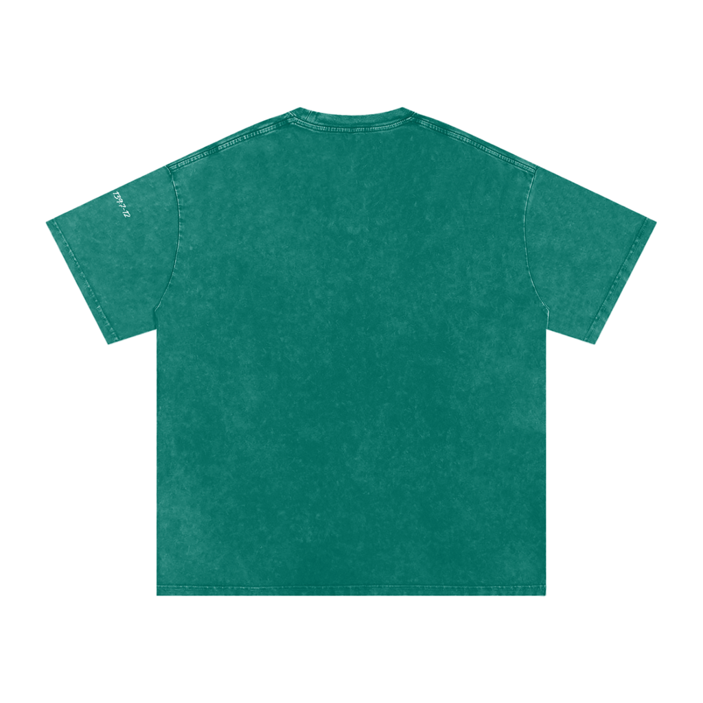 T-Town Tunnel-Snow Washed Oversized Cotton T-Shirt
