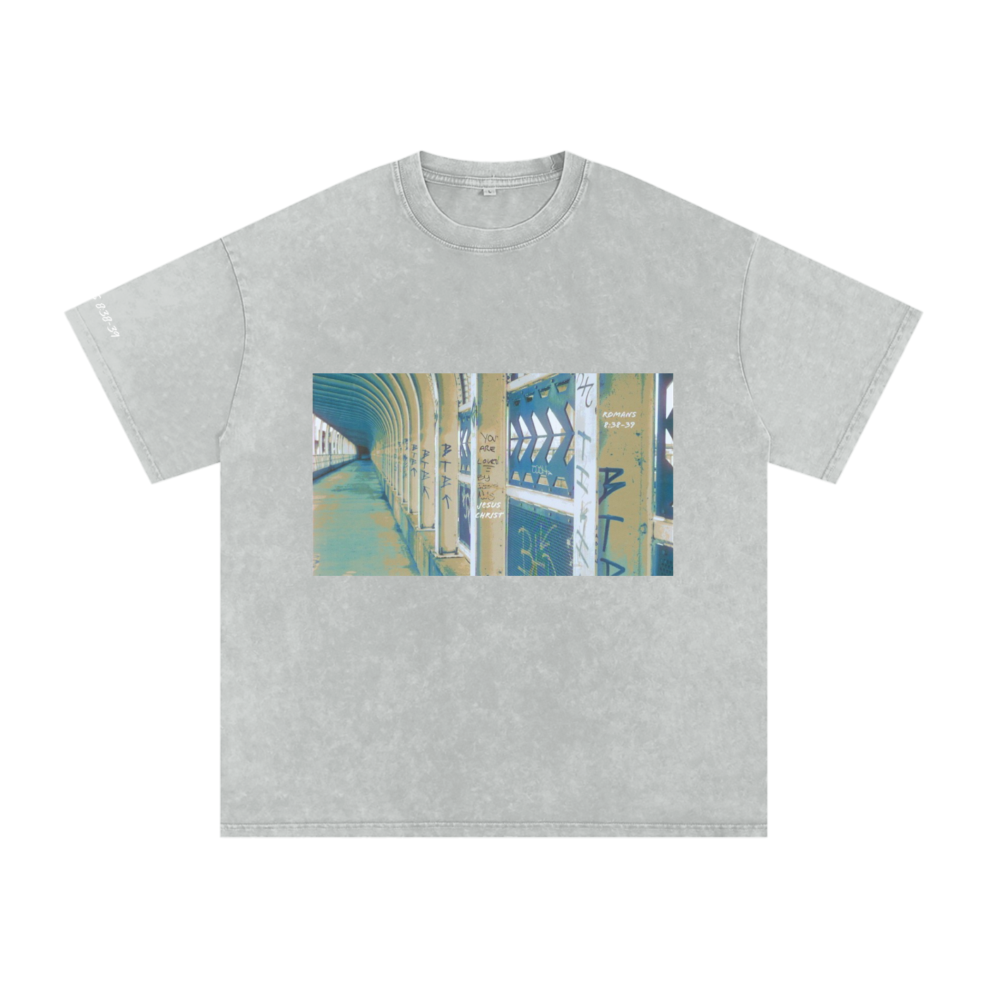 Loved by God-Snow Washed Oversized Cotton T-Shirt