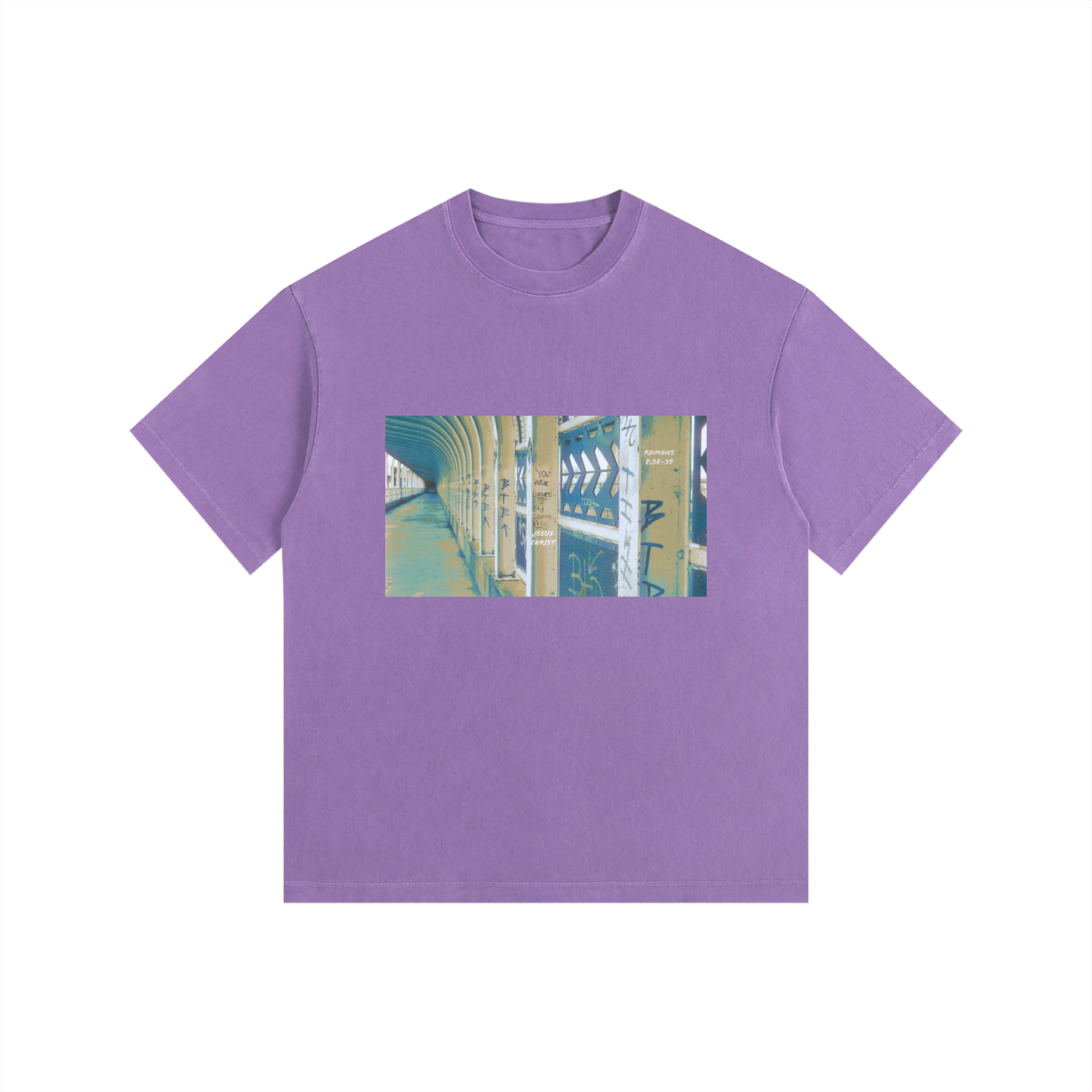 Love of God Big and Tall-Vintage Washed Oversized Cotton T-Shirt