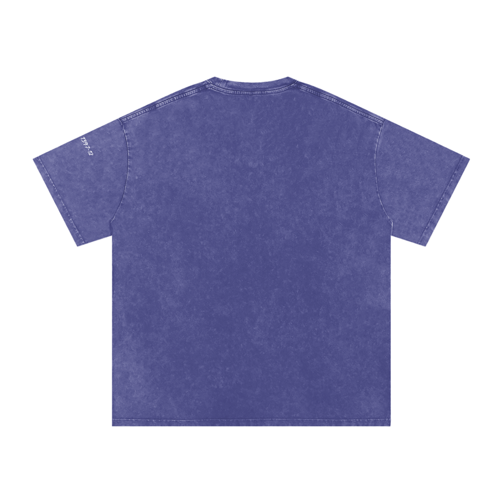 T-Town Tunnel-Snow Washed Oversized Cotton T-Shirt