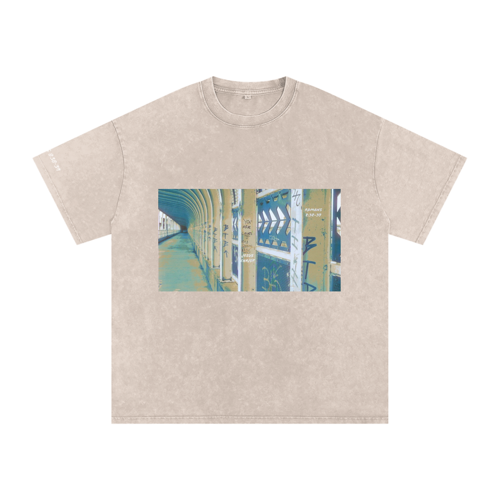 Loved by God-Snow Washed Oversized Cotton T-Shirt