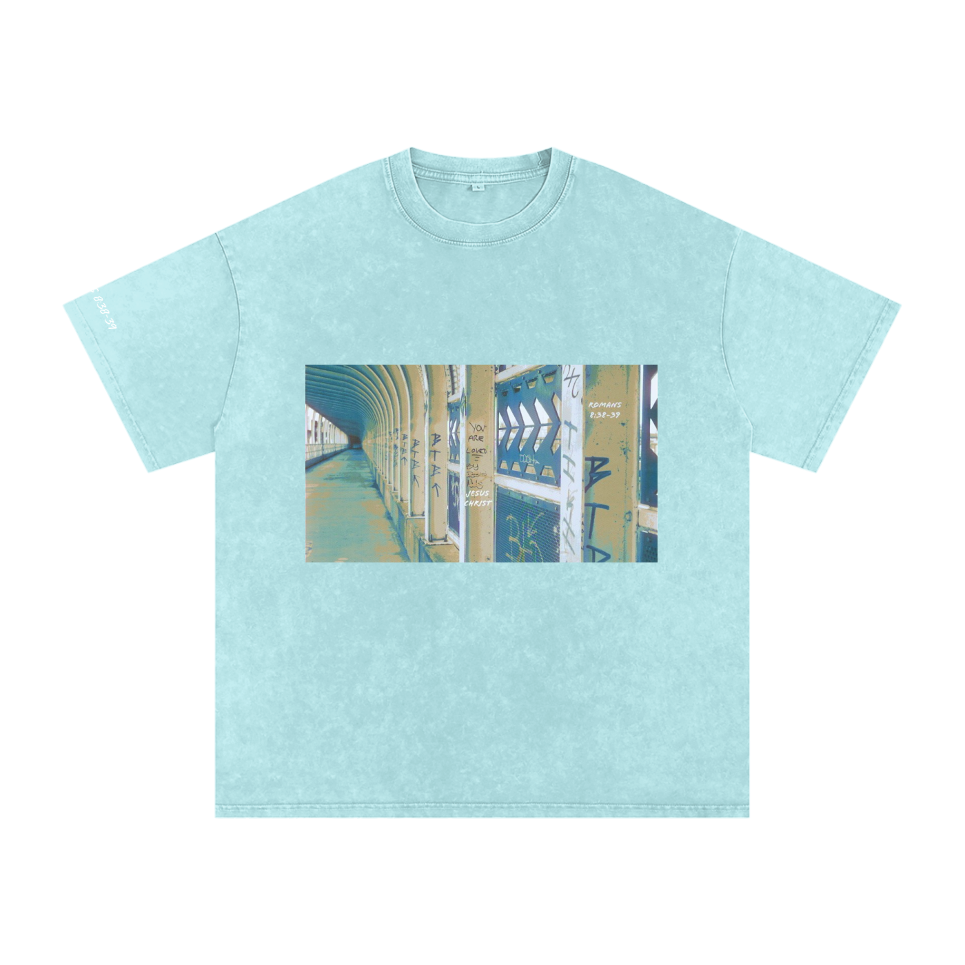 Loved by God-Snow Washed Oversized Cotton T-Shirt